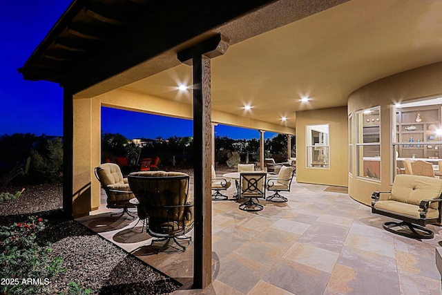 17249 E Fort Verde Rd, Rio Verde, AZ 85263 - patio at twilight featuring a patio area