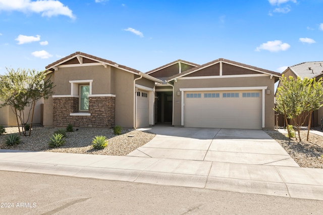 view of front of home featuring a garage