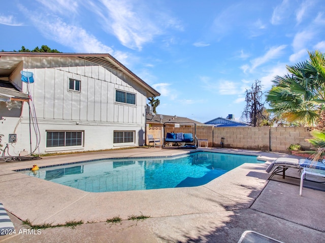 view of pool with a patio area