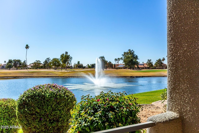 view of water feature