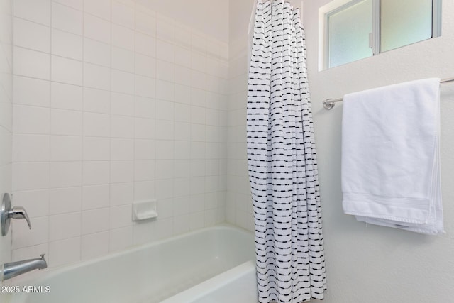 full bathroom featuring shower / bath combo