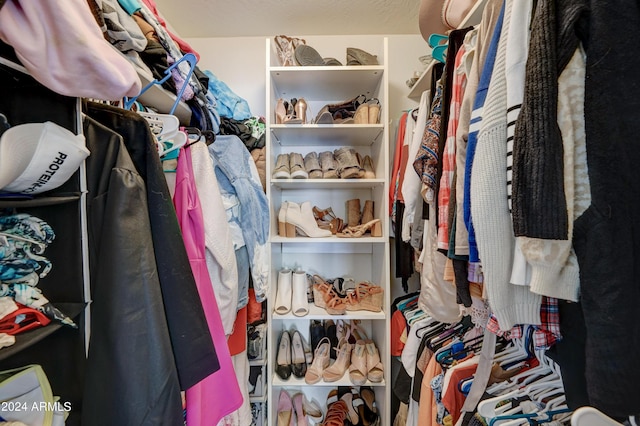 view of walk in closet