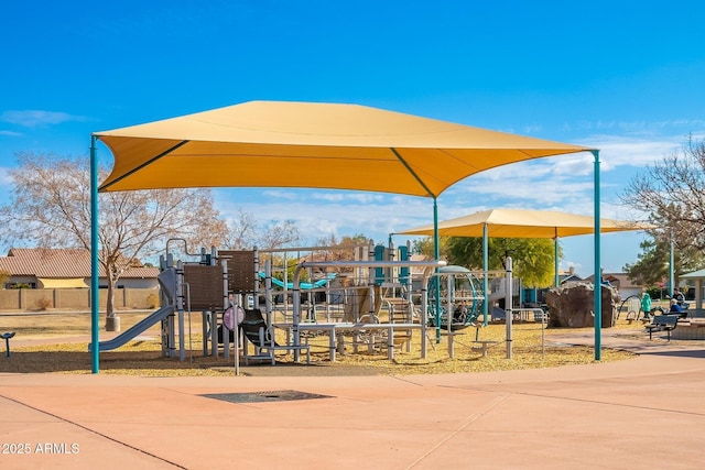 view of jungle gym