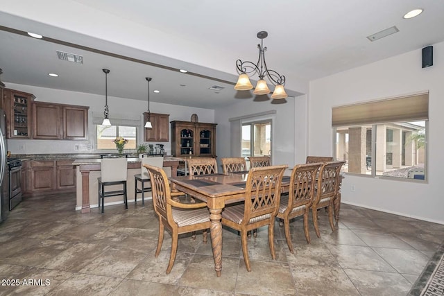 dining area with plenty of natural light