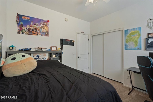 384 N Scott Dr, Chandler, AZ 85225 - carpeted bedroom featuring ceiling fan and a closet