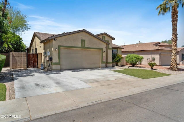 384 N Scott Dr, Chandler, AZ 85225 - single story home with fence, concrete driveway, stucco siding, a tile roof, and a garage