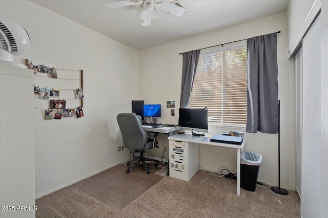 384 N Scott Dr, Chandler, AZ 85225 - home office featuring a ceiling fan and carpet