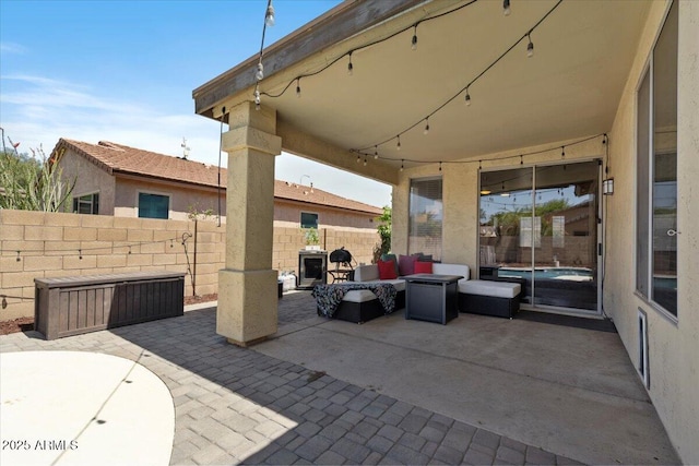 384 N Scott Dr, Chandler, AZ 85225 - view of patio / terrace featuring fence and an outdoor living space
