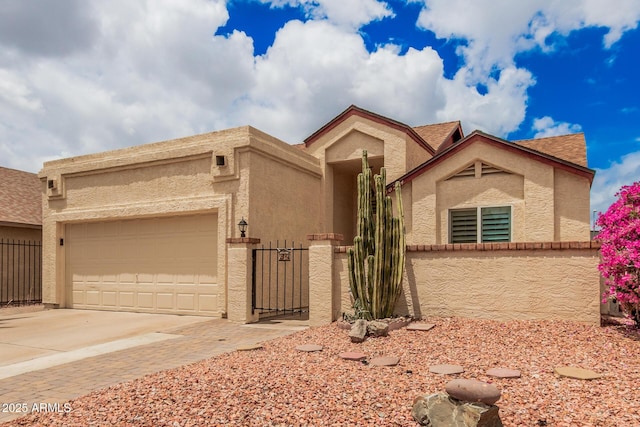 10244 N 65th Ln, Glendale, AZ 85302 - view of front of home with driveway, fence, an attached garage, and stucco siding