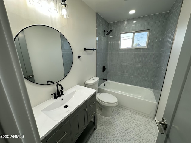 1930 W Missouri Ave, Phoenix, AZ 85015 - bathroom with vanity, shower / washtub combination, and tile patterned floors