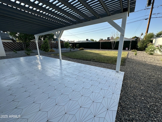 1930 W Missouri Ave, Phoenix, AZ 85015 - fenced backyard with a patio area and a pergola