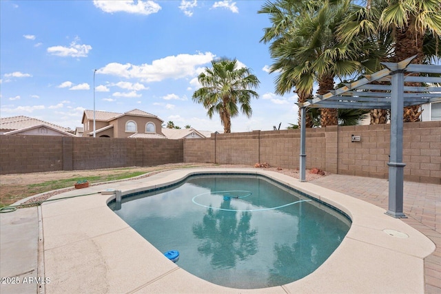 1520 E Flint St, Chandler, AZ 85225 - view of pool featuring a fenced backyard, a patio area, and a fenced in pool