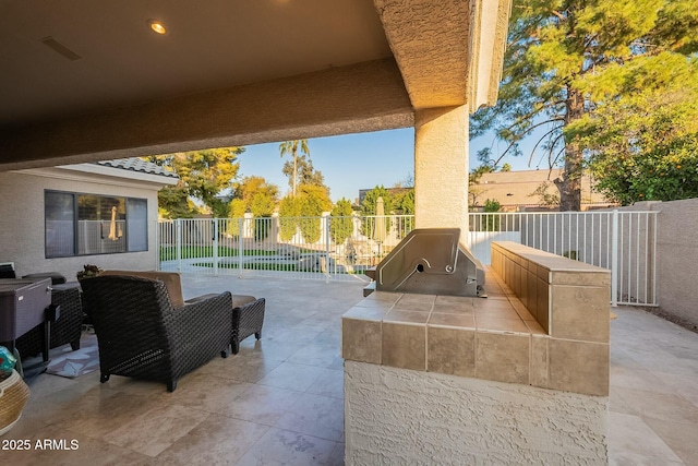 view of patio / terrace with area for grilling