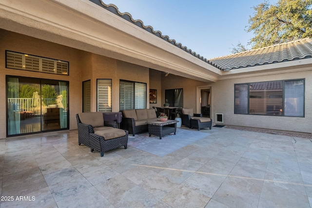 view of patio / terrace with an outdoor hangout area