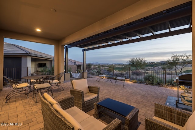 view of patio / terrace with an outdoor living space