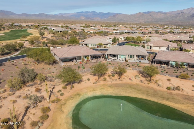 bird's eye view featuring a mountain view