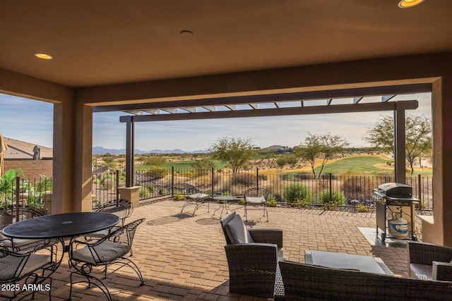 view of patio / terrace featuring a grill