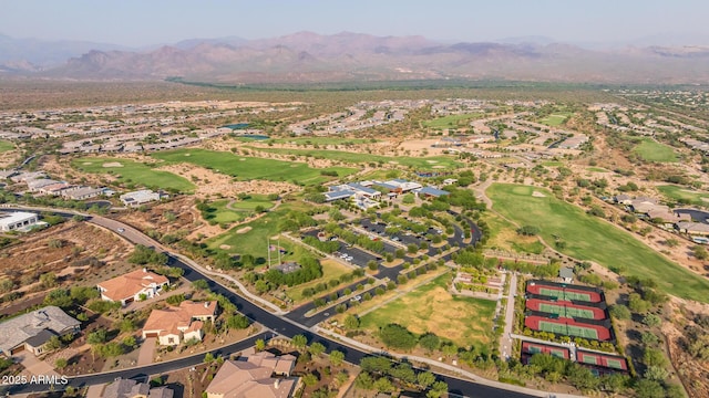 aerial view with a mountain view