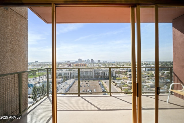 balcony featuring a view of city