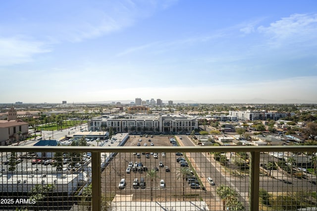birds eye view of property featuring a view of city
