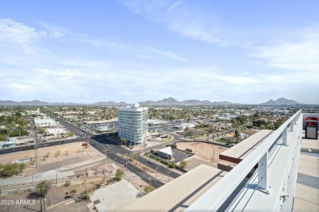 exterior space with a mountain view
