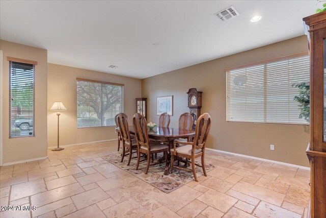 view of dining area