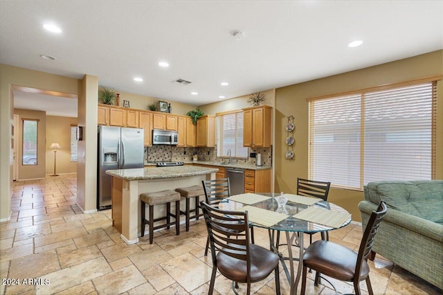 dining room with sink