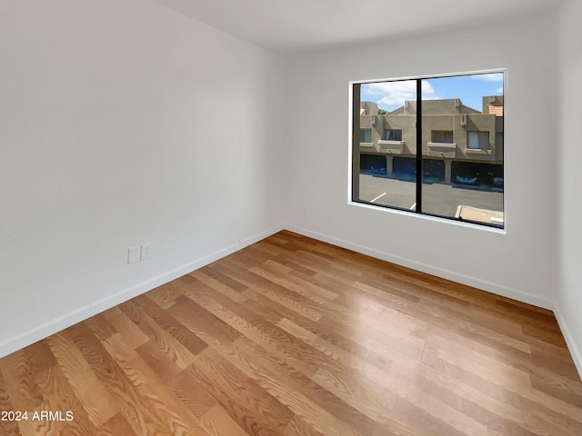 empty room featuring light wood-type flooring