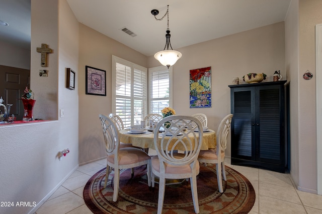 view of tiled dining area