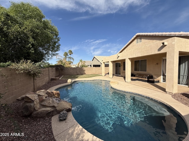 9511 E Kiva Ave, Mesa, AZ 85209 - view of pool with a fenced backyard and a patio area