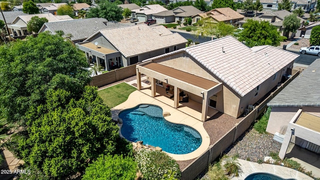 9511 E Kiva Ave, Mesa, AZ 85209 - aerial perspective of suburban area with a pool area