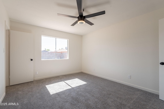 3118 S Los Altos Dr, Mesa, AZ 85202 - empty room featuring ceiling fan, carpet flooring, and baseboards