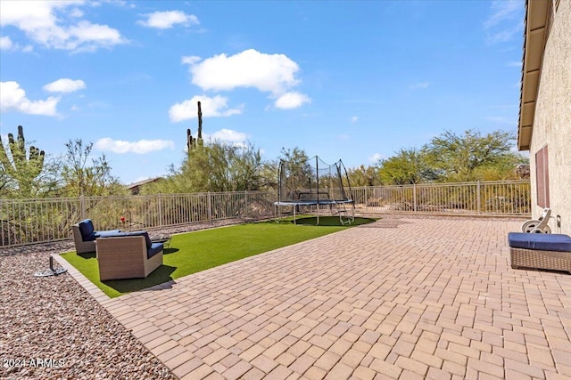 4657 E Matt Dillon Trl, Cave Creek, AZ 85331 - view of patio / terrace with a trampoline