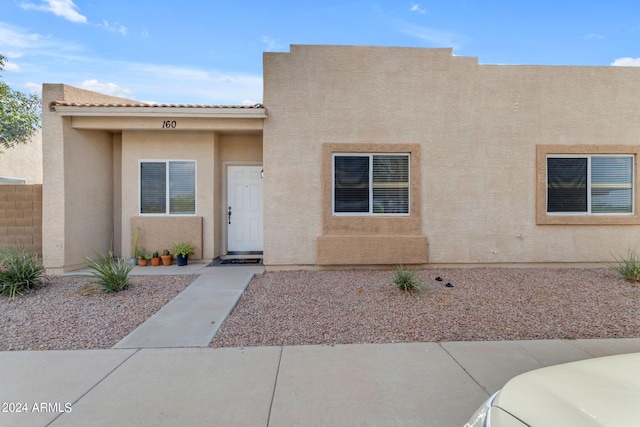 view of front of house with a patio