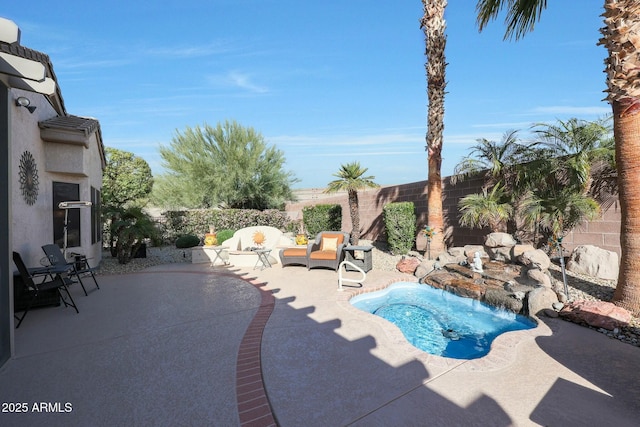 view of pool with a patio