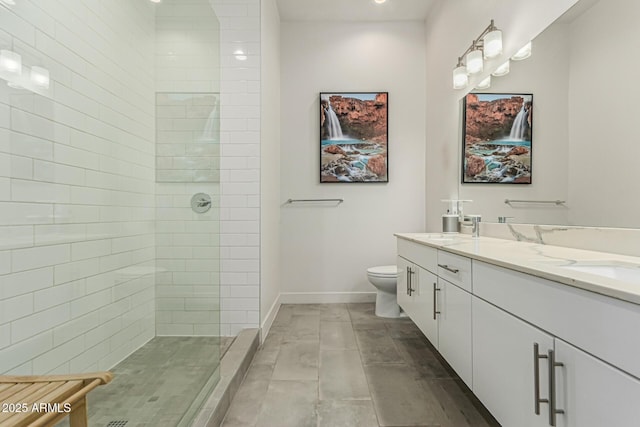 3131 N Central Ave Unit 7004, Phoenix, AZ 85012 - bathroom with double vanity, walk in shower, and recessed lighting
