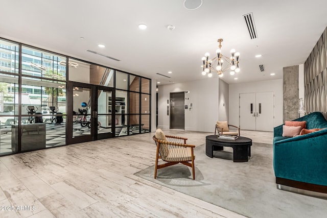 3131 N Central Ave Unit 7004, Phoenix, AZ 85012 - common area featuring expansive windows and recessed lighting
