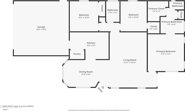 15558 N Ulrich Way, Surprise, AZ 85374 - property floor plan