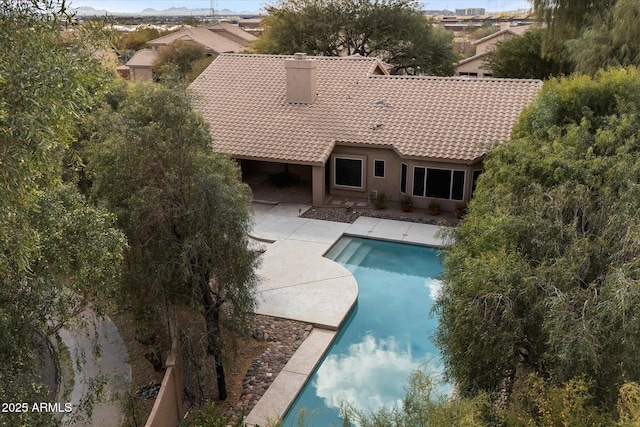 view of pool with a patio area