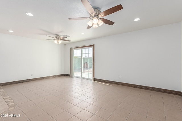 empty room featuring light tile patterned floors