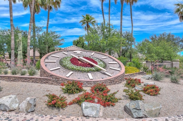 view of community sign