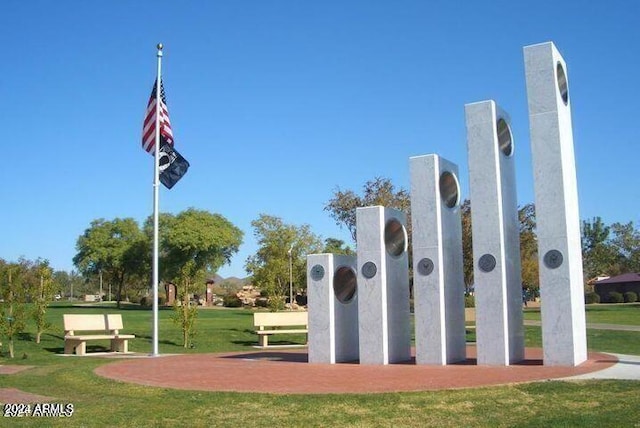 surrounding community featuring a lawn