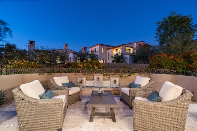 view of patio with an outdoor hangout area