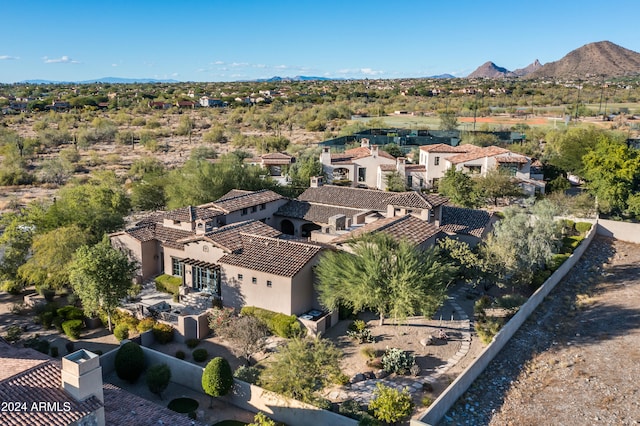 aerial view featuring a mountain view