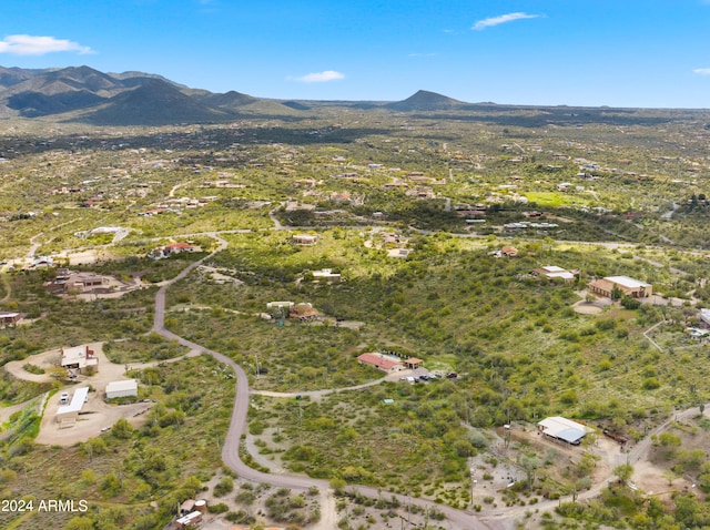 bird's eye view featuring a mountain view