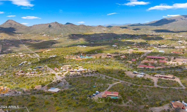 aerial view featuring a mountain view