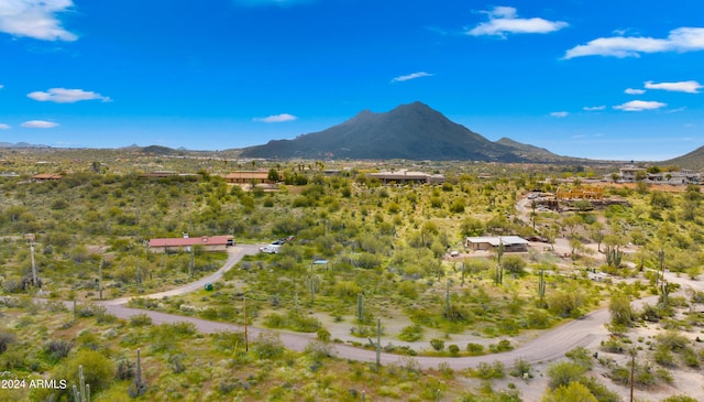 aerial view with a mountain view