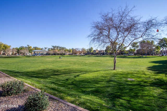 view of community featuring a yard and a gazebo