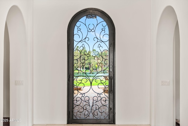 interior details with arched walkways