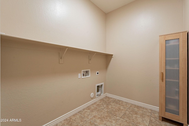 laundry room featuring electric dryer hookup, hookup for a gas dryer, and washer hookup